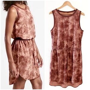 Athleta Dress Evian Rincon Hearth Rose Travel Mini Sleeveless Medium UPF 50+ SPF